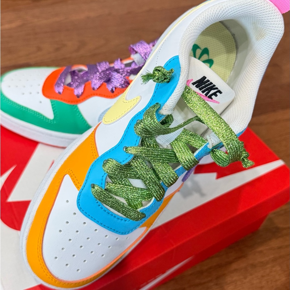 Nike Low Top Sneakers — White, Green, Orange, Yellow, Blue, Purple New - Picture 2 of 5